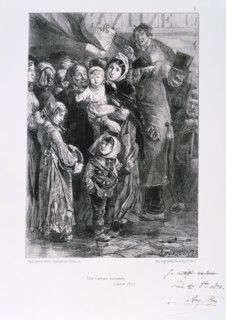 Cantine Nationale, Siege of Paris, Franco-Prussian War, January 1871. Artist: Auguste Bry