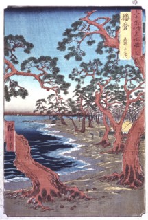 'Trees beside a Lake', 19th century. Artist: Ando Hiroshige