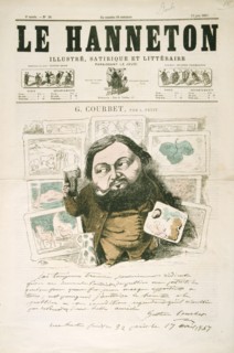 Gustave Courbet, French painter, 1867. Artist: Leonce Justin Alexandre Petit