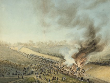 Train Crash at Bellevue in 1842' (19th century). Artist: Anon