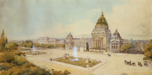 Project for the large exhibition centre, Paris, 1893. Artist: Unknown