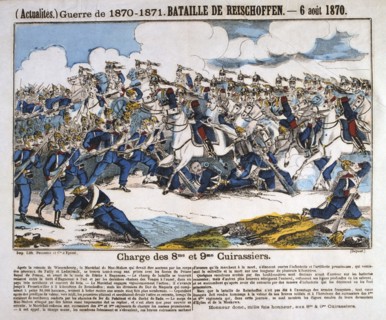 Battle of Reichshoffen, Franco-Prussian war, 6th August 1870. Artist: Anon