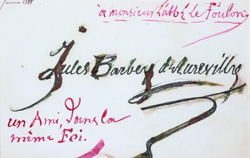 Signature of Jules-Amedee Barbey d'Aurevilly, 19th century. Artist: Jules-Amedee Barbey d'Aurevilly