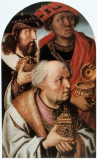 'The Adoration of the Magi' (detail), 15th century.  Artist: Anon
