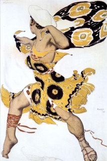 'Ephebe', costume design for a Ballets Russes production of Tcherepnin's Narcisse, 1911. Artist: Leon Bakst