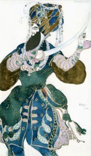 'The Shah of Persia', costume design for a Ballets Russes production of Scheherazade, c1913.  Artist: Leon Bakst