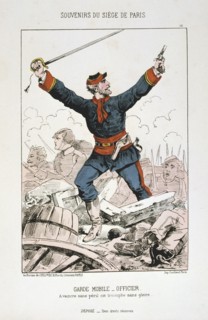 'Garde Mobile - Officier', Siege of Paris, 1870-1871. Artist: Anon
