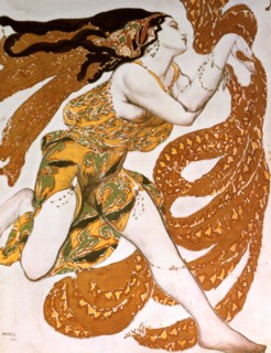'Bacchante', costume design for a Ballets Russes production of Tcherepnin's Narcisse, 1911. Artist: Leon Bakst