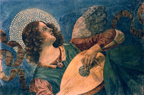 An angel playing the lute, 15th century. Artist: Melozzo da Forli