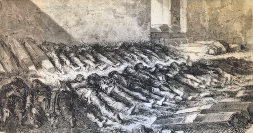 Casualties of the Paris Commune, 1871.  Artist: Anon