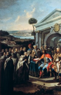 Bela III founding the Cistercian monastery at Szentgotthard in 1183 (1795-1796). Artist: Istvan Dorfmeister
