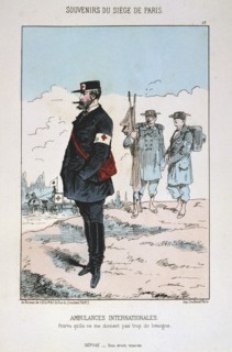 'Ambulances Internationales', Siege of Paris, 1870-1871. Artist: Anon