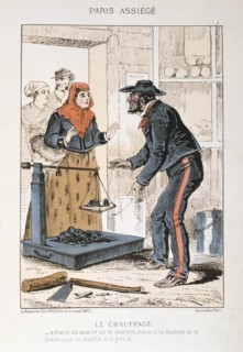 'Le Chauffage', Siege of Paris, 1870-1871. Artist: Anon