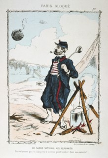 'Le Garde Nationale aux Remparts', 1870-1871. Artist: Anon