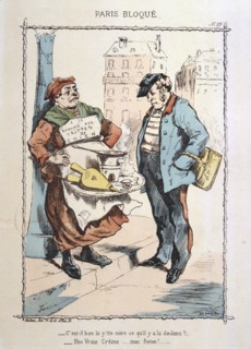 Paris besieged, 1870-1871.  Artist: Anon