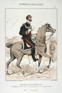 'Etat Major de la Garde Nationale', Siege of Paris, Franco-Prussian War, 1870-1871.  Artist: Anon