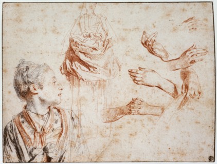 'Study', 1716-1718. Artist: Jean-Antoine Watteau