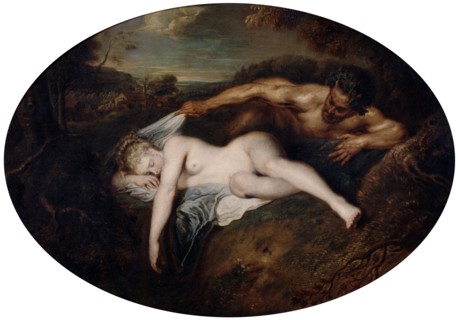 'Nymph and Satyr', c1715. Artist: Jean-Antoine Watteau