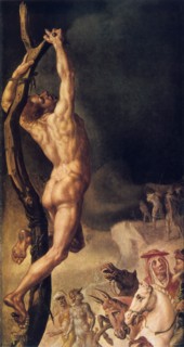 'Calvary', detail from left side panel, 1545-1550. Artist: Maerten van Heemskerck