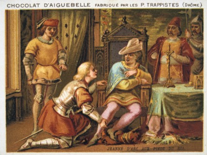 Joan of Arc at the feet of Charles VII, c1429, (late 19th century). Artist: Unknown