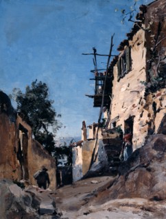 'The Old Town Below the Cemetery, Menton', 1890. Artist: Emmanuel Lansyer