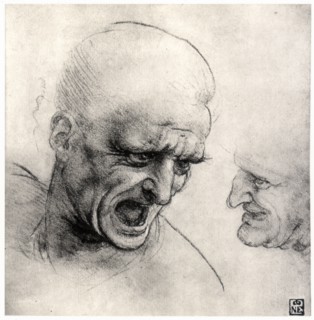 'Heads of Warriors', 1503-1505. Artist: Leonardo da Vinci