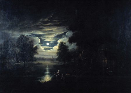 'Moon reflected in a lake', 17th century. Artist: Anon
