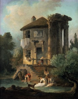 'The Temple of Vesta at Tivoli', Rome, 1831. Artist: Landelot-Theodore Turpin de Crisse