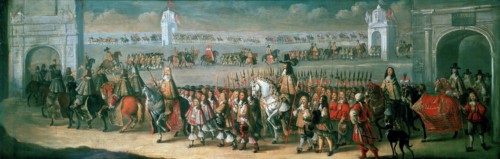 Charles II Processing from the Tower of London to Westminster, 22 April 1661. Artist: Dirck Stoop