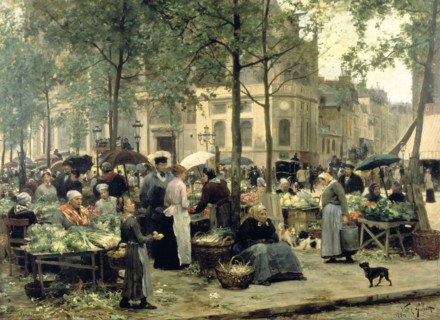'Le Carreau des Halles', Paris, 1880. Artist: Gilbert Victor Gabriel