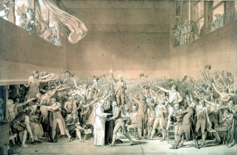 'Tennis Court Oath, June 20 1789', Paris (1791). Artist: Jacques-Louis David