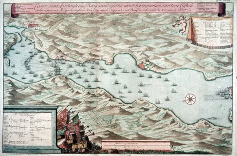 Battle of Vigo Bay, Spain, 12 October 1702. Artist: Unknown