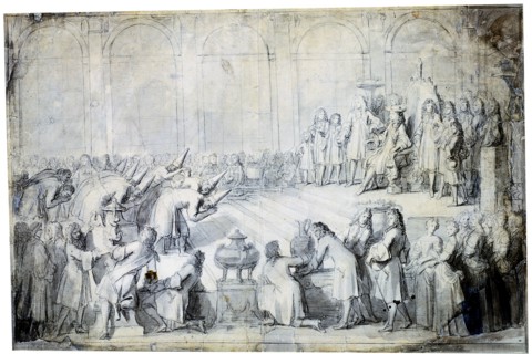 ''The Siamese Ambassadors before the King', 1686. Artist: Charles le Brun
