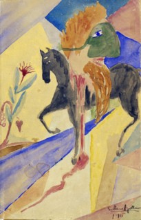 'Le cavalier masque', 1915. Artist: Guillaume Apollinaire