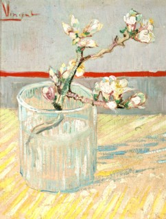 'Sprig of Flowering Almond Blossom in a Glass', 1888.  Artist: Vincent van Gogh