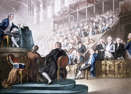 'Louis XVI at the Bar of the National Convention, December 26th 1792' (1796). Artist: Unknown