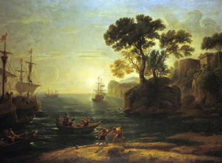 'Arrival of Aeneas in Italy, the Dawn of the Roman Empire', (c1620-1680?). Artist: Claude Lorrain