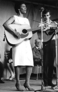 Nadia Cattouse and Martin Carthy, folk concert at Parliament Hill Fields, London, early 1960s.  Artist: Eddis Thomas