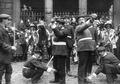 Sleights Sword Dancers, East Side, Whitby, Yorkshire, c1912.  Artist: Cecil Sharp