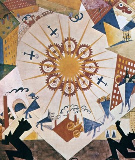 Décor design for 'Mystery Bouffe', 1919.  Artist: Vladimir Mayakovsky