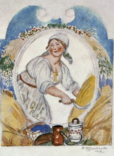 'The Reaper', 1918.  Artist: Boris Mikhajlovich Kustodiev