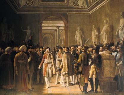 'Napoleon receiving at the Louvre the deputies of the army.., 8 December 1804', 1808. Artist: Gioacchino Giuseppe Serangeli