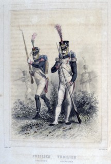 'Fusilier Grenadier and Fusilier Chasseurs', 1859.  Artist: Auguste Raffet