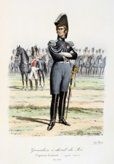 'Grenadiers à Cheval du Roi, Capitaine-Lieutenant' 1814-15 Artist: Eugene Titeux