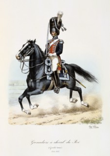 'Grenadiers à Cheval du Roi, Grande Tenue', 1814-15 Artist: Eugene Titeux