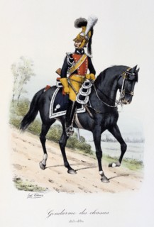 'Gendarmes des Chasses', 1815-30. Artist: Eugene Titeux