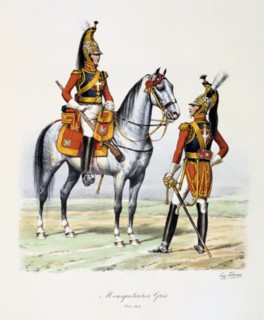 'Mousquetaires Gris', 1814-15. Artist: Eugene Titeux