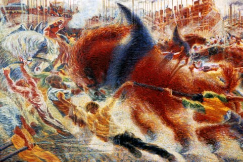'The City Rises', 1911.  Artist: Umberto Boccioni