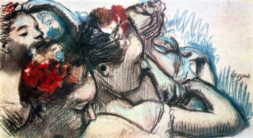 'Dancers' Heads', 1899. Artist: Edgar Degas