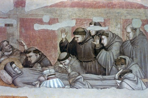 'Death of St Francis and Inspection of Stigmata', c1320. Artist: Giotto